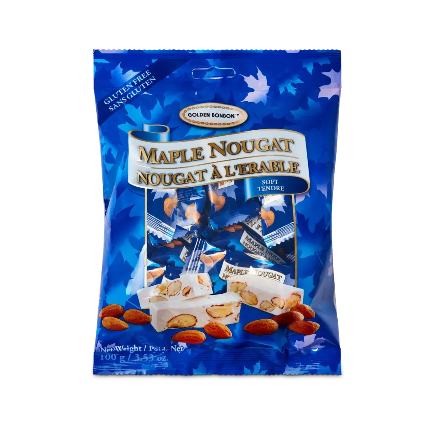 Nougat tendre à l'érable du Canada, sachet de 100 g