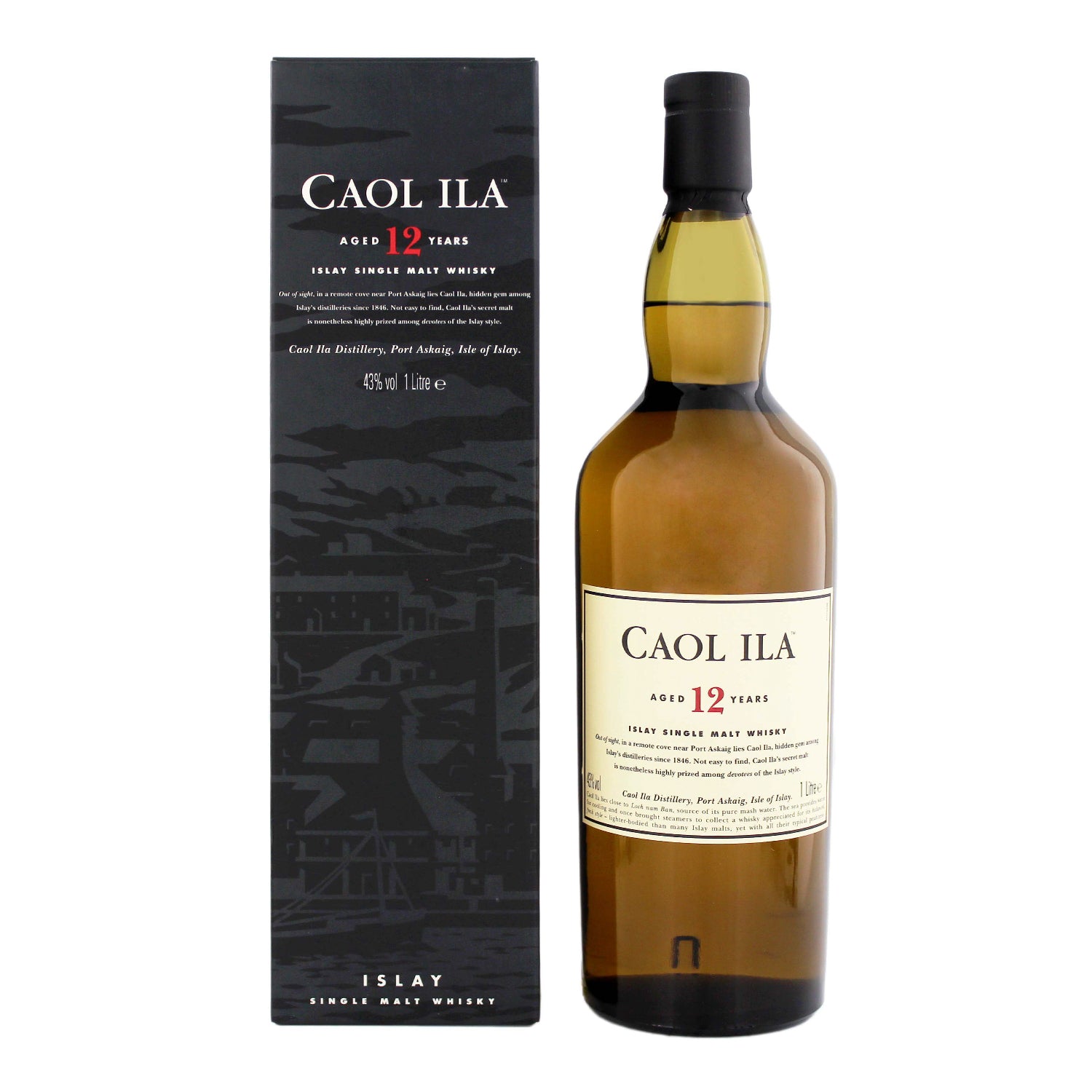 Caol Ila 12 Year Old Islay Single Malt Scotch Whisky 1L