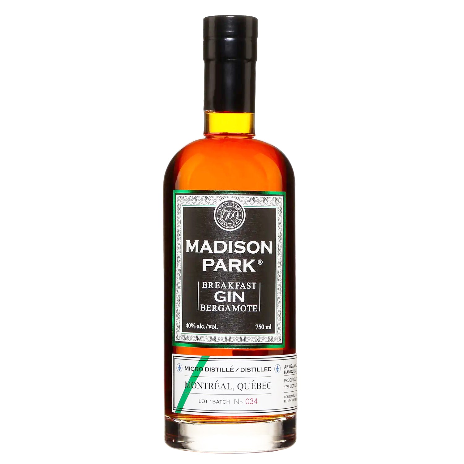 Gin pour petit-déjeuner Madison Park 750 ml