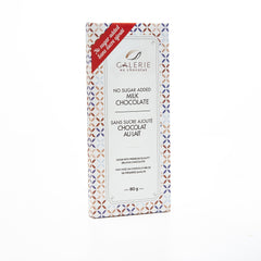 Galerie au Chocolat Bar Milk Chocolate No Sugar Added 80g