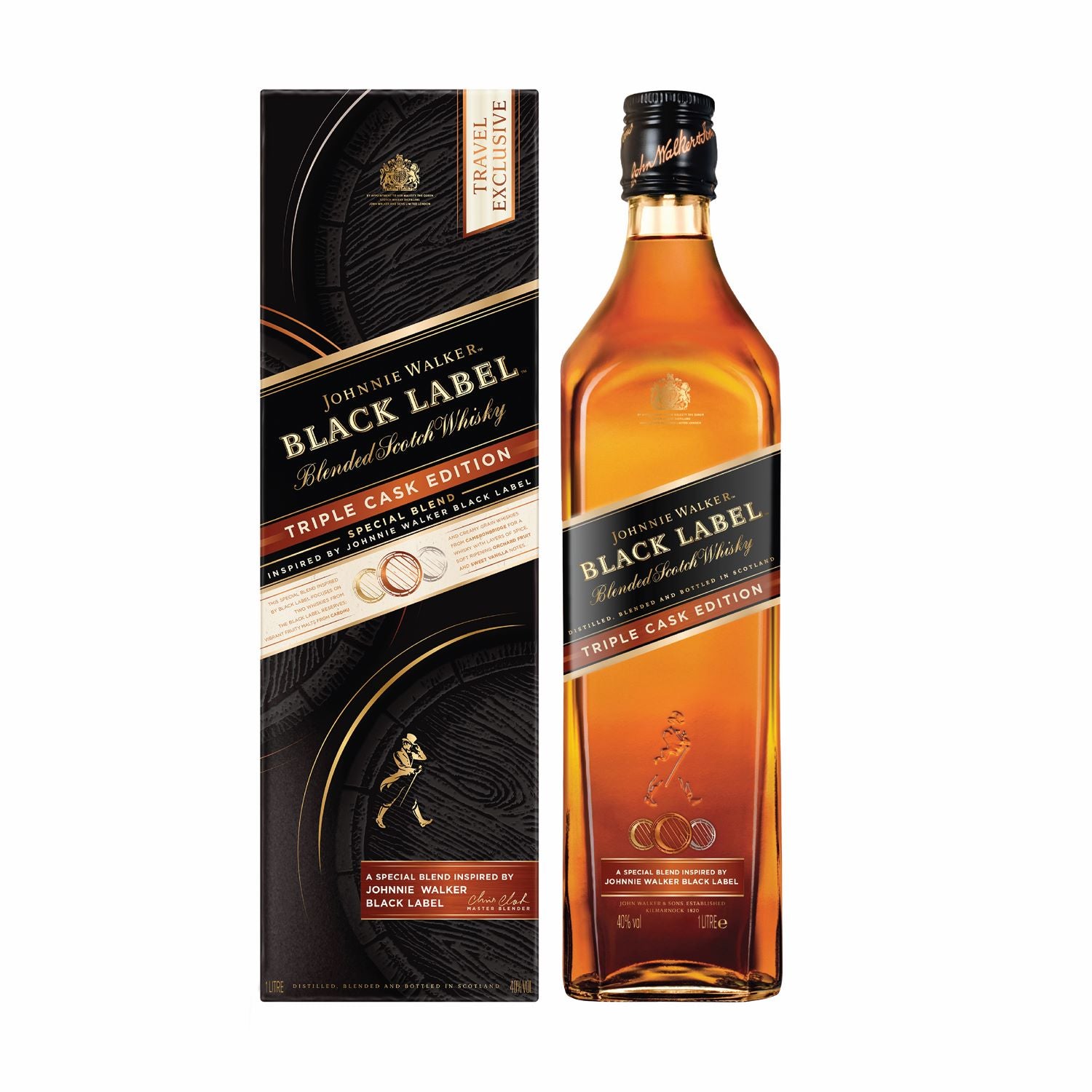 Johnnie Walker Black Label Triple Cask Edition Blended Scotch Whisky 1L