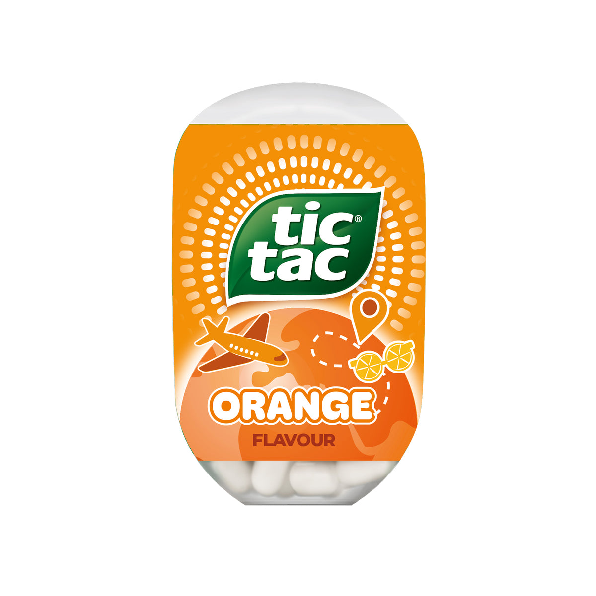 Bouteille de Tic Tac Orange T200, 98 g