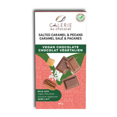 Galerie au Chocolat Vegan Chocolate Bar Salted Caramel and Pecans 80g