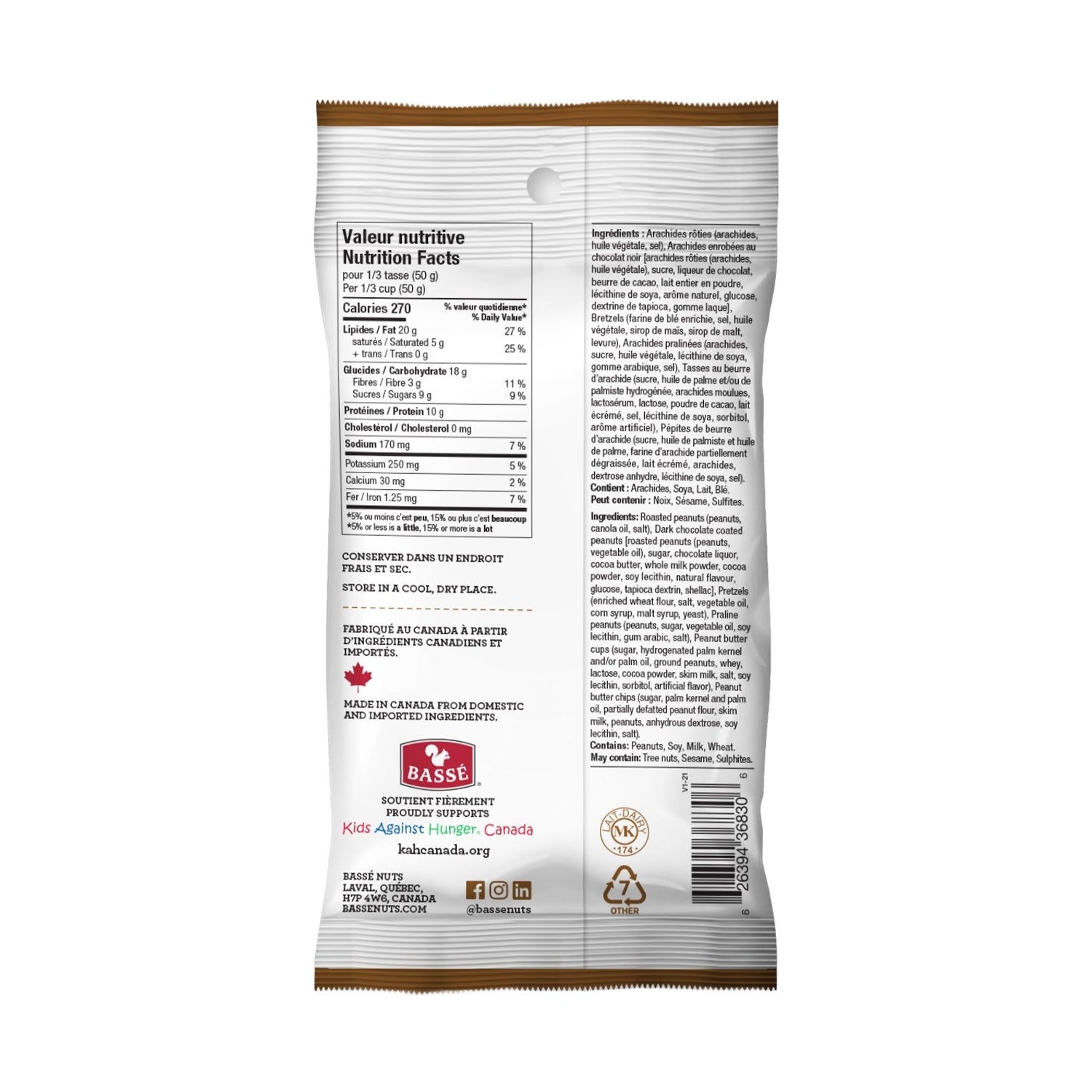 Bassé Peanut Lover’s Mix 125g