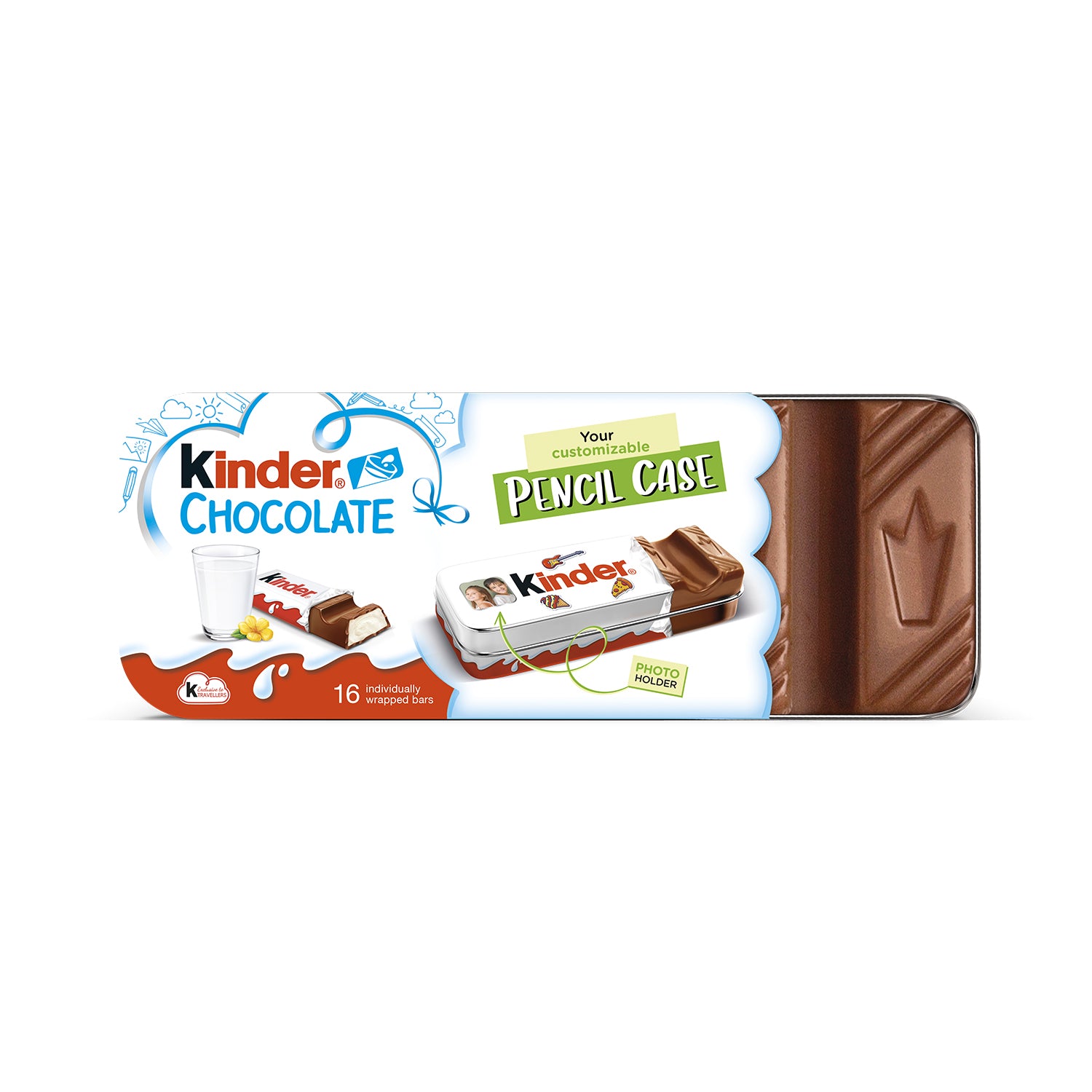 Étui à crayons Kinder Chocolat T (8 x 2), 200 g