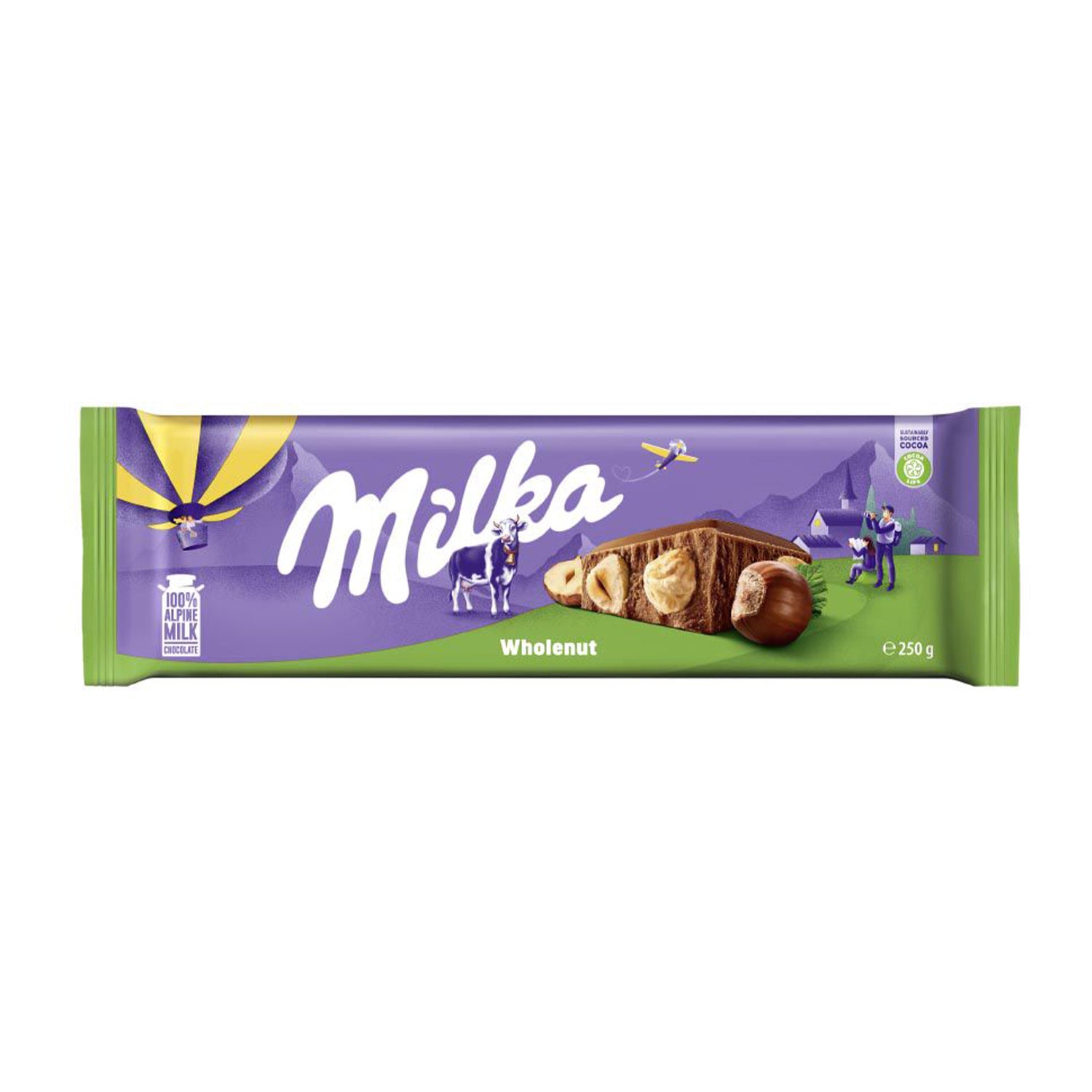 Tablette de noix entières Milka 250 g