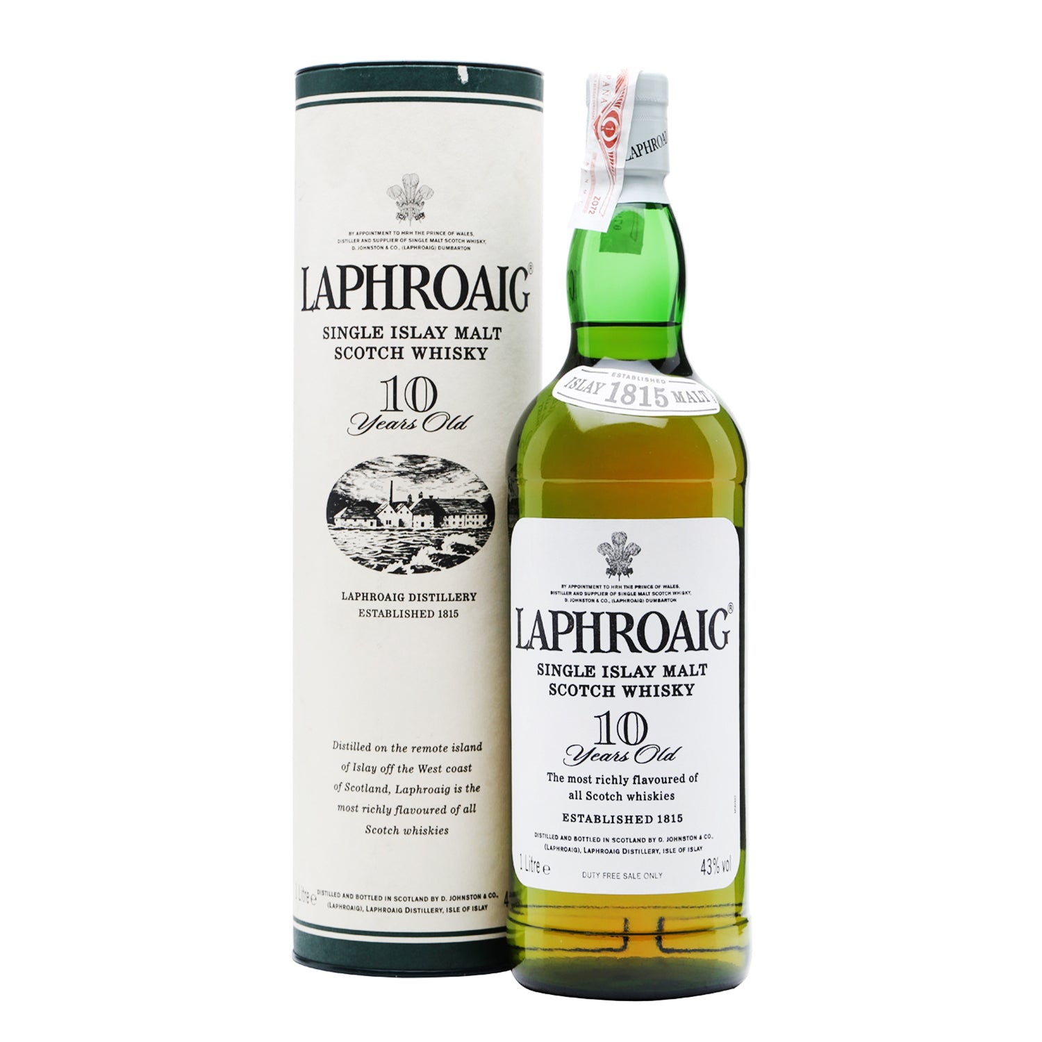 Laphroaig 10 Years Old Islay Single Malt 1L