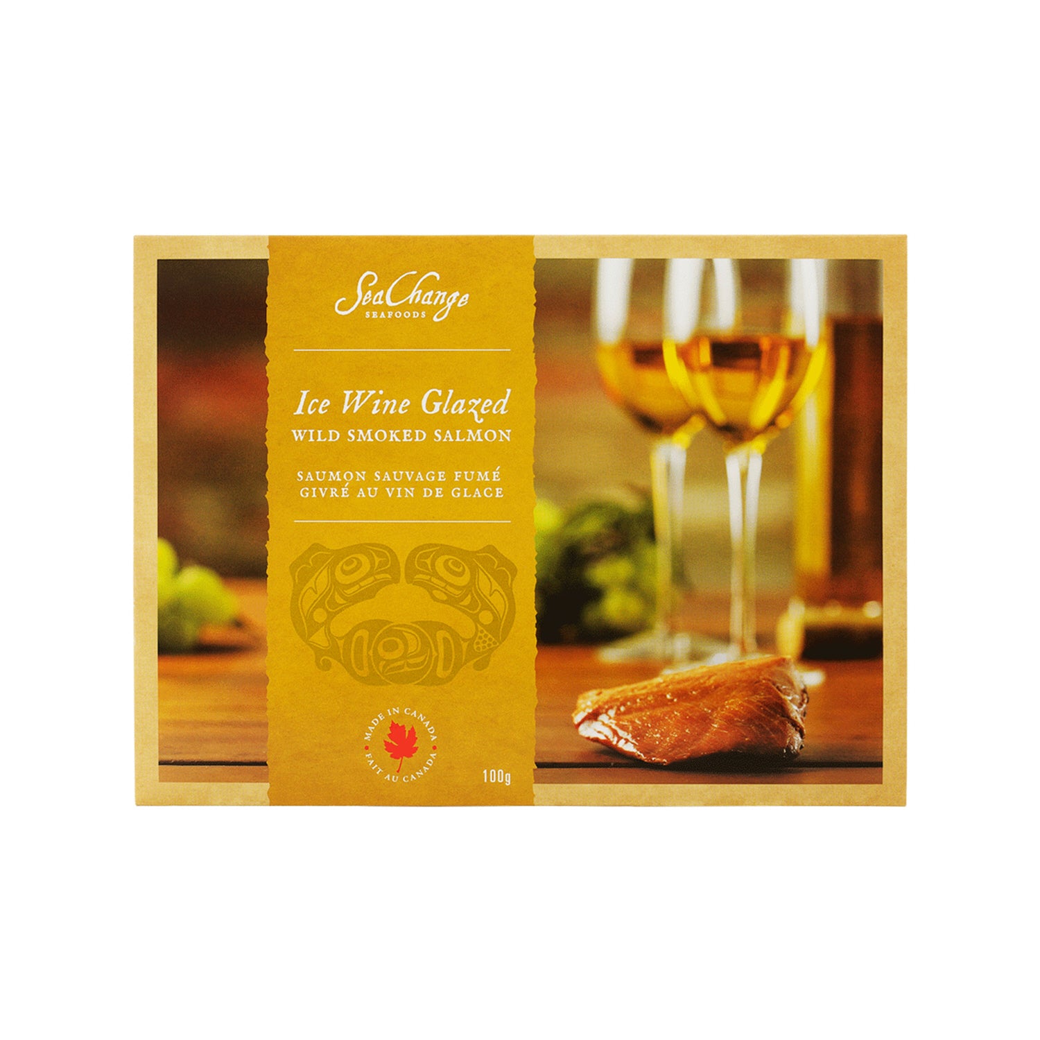 Saumon fumé rosé glacé au vin de glace 100g