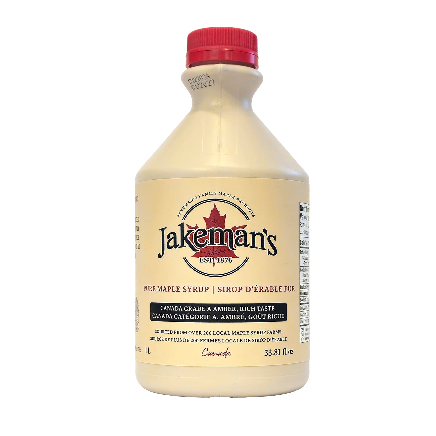 Pot en plastique pour sirop d'érable Jakeman