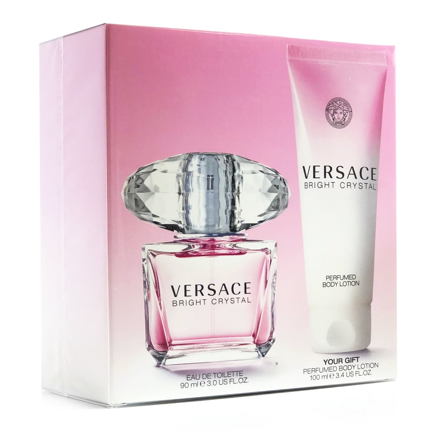 Versace Bright Crystal EDT 90ml Travel Set