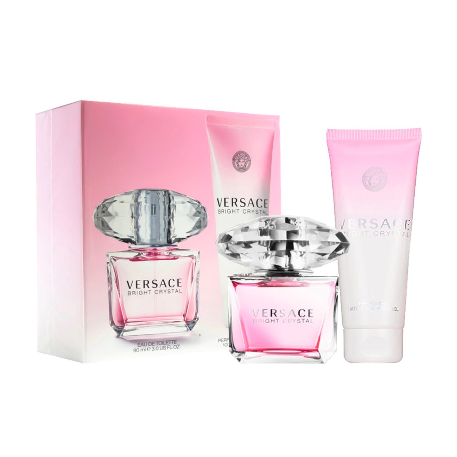 Versace Bright Crystal EDT 90ml Travel Set