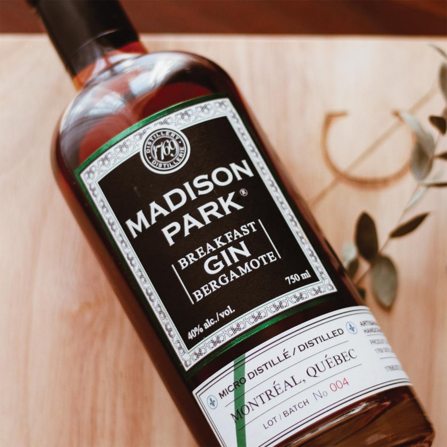 Gin pour petit-déjeuner Madison Park 750 ml