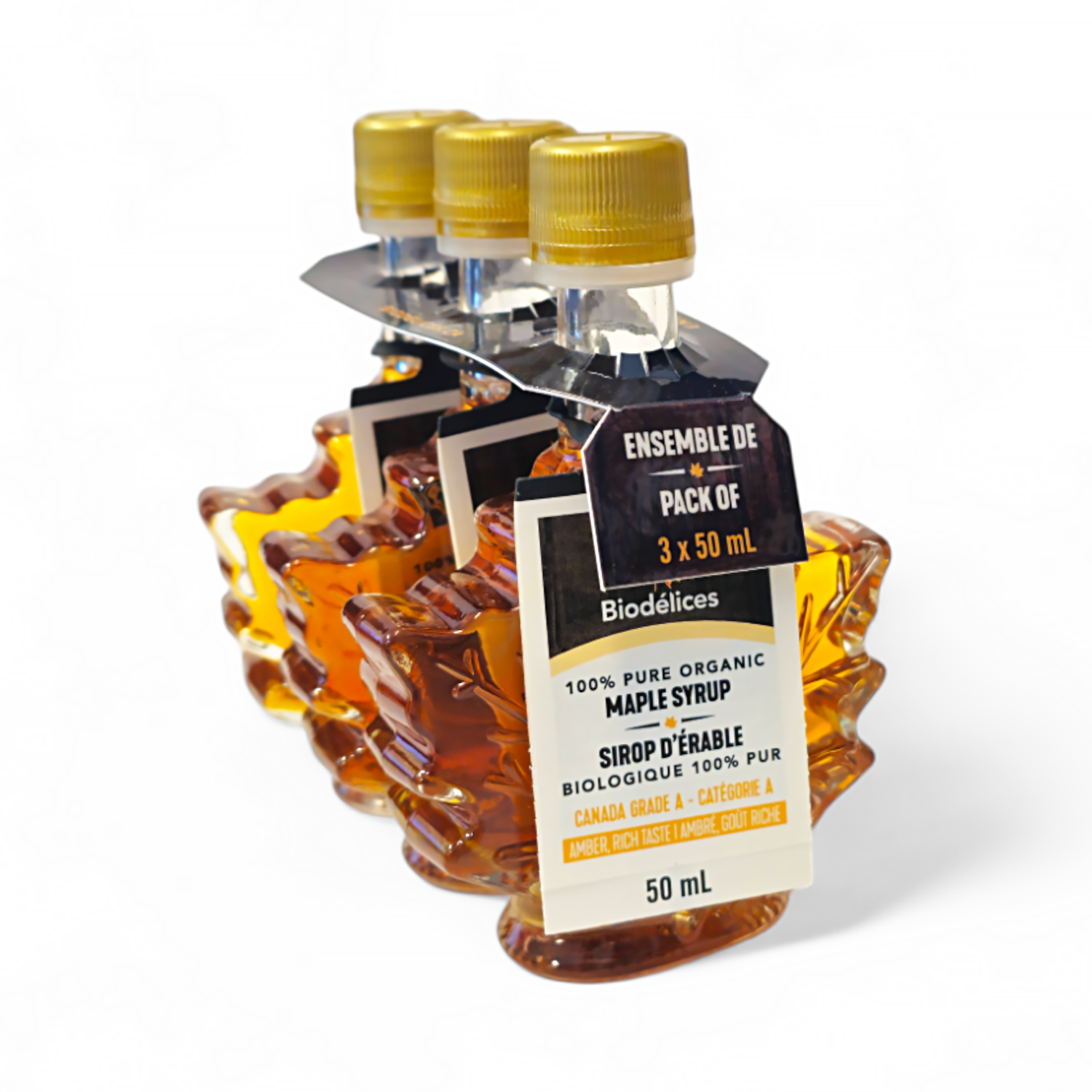 Sirop d'érable Biodélices Ambré 3 X 50ml