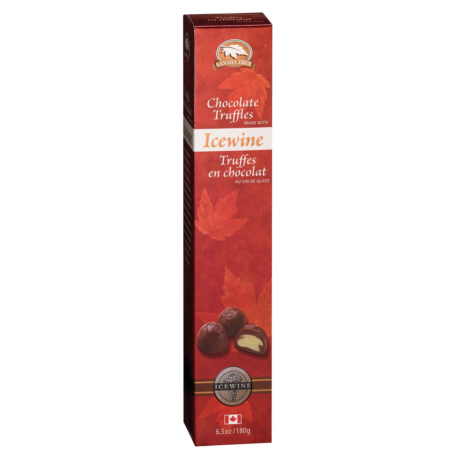 Truffes au chocolat noir au vin de glace véritable du Canada 180 g