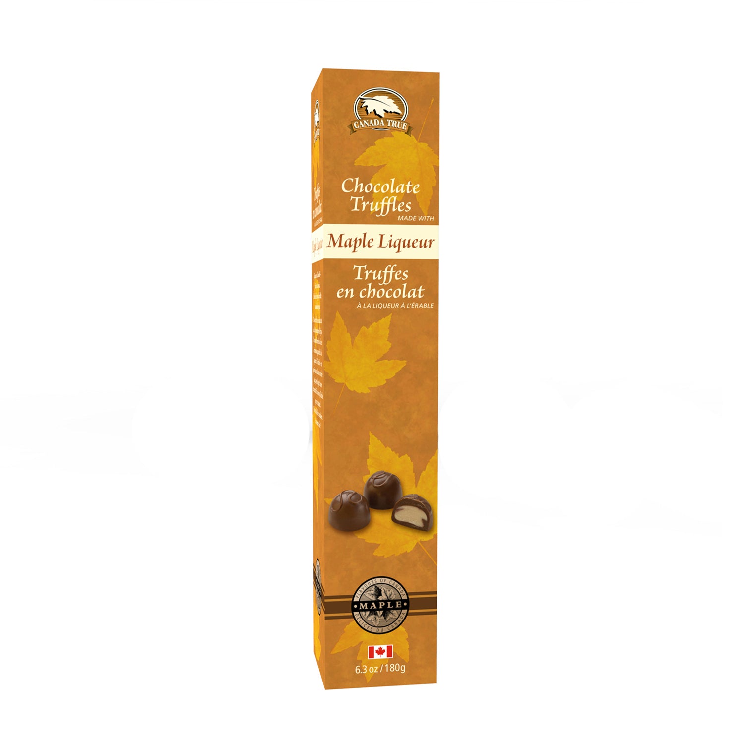 Truffes au chocolat à la liqueur d'érable véritable du Canada 180 g