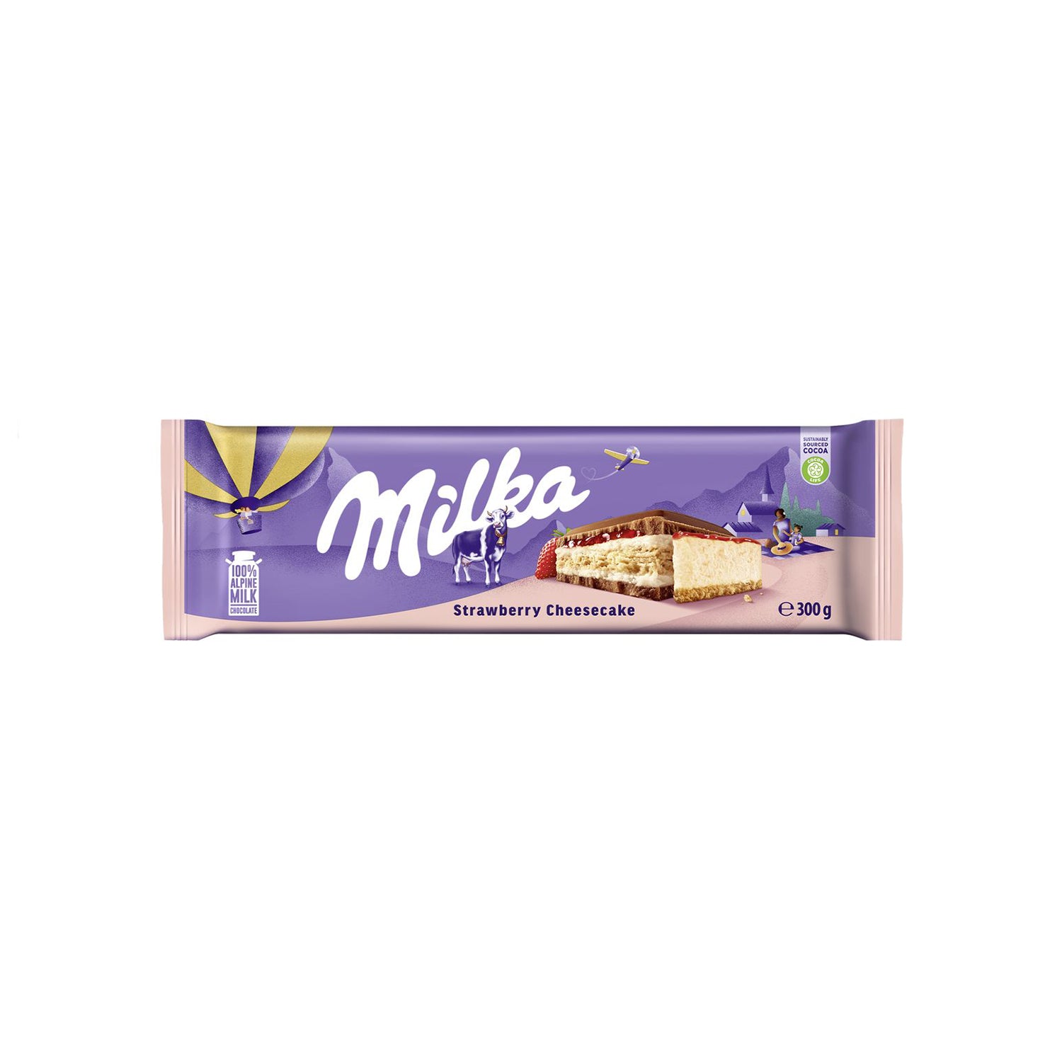 Tablette Milka Cheesecake à la fraise 300g