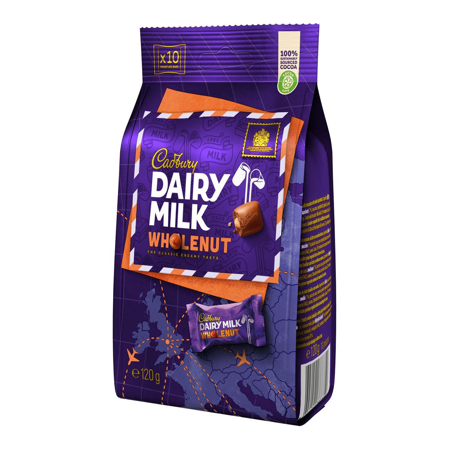 Sachet de 120 g de pépites de chocolat Cadbury Wholenut