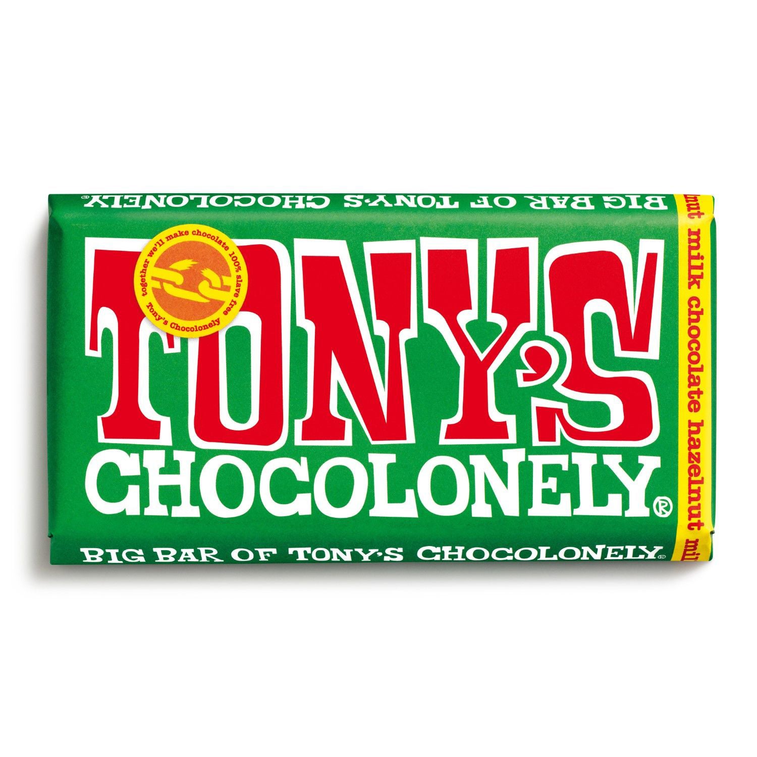Barre de chocolat au lait et noisettes Chocolonely de Tony 240 g
