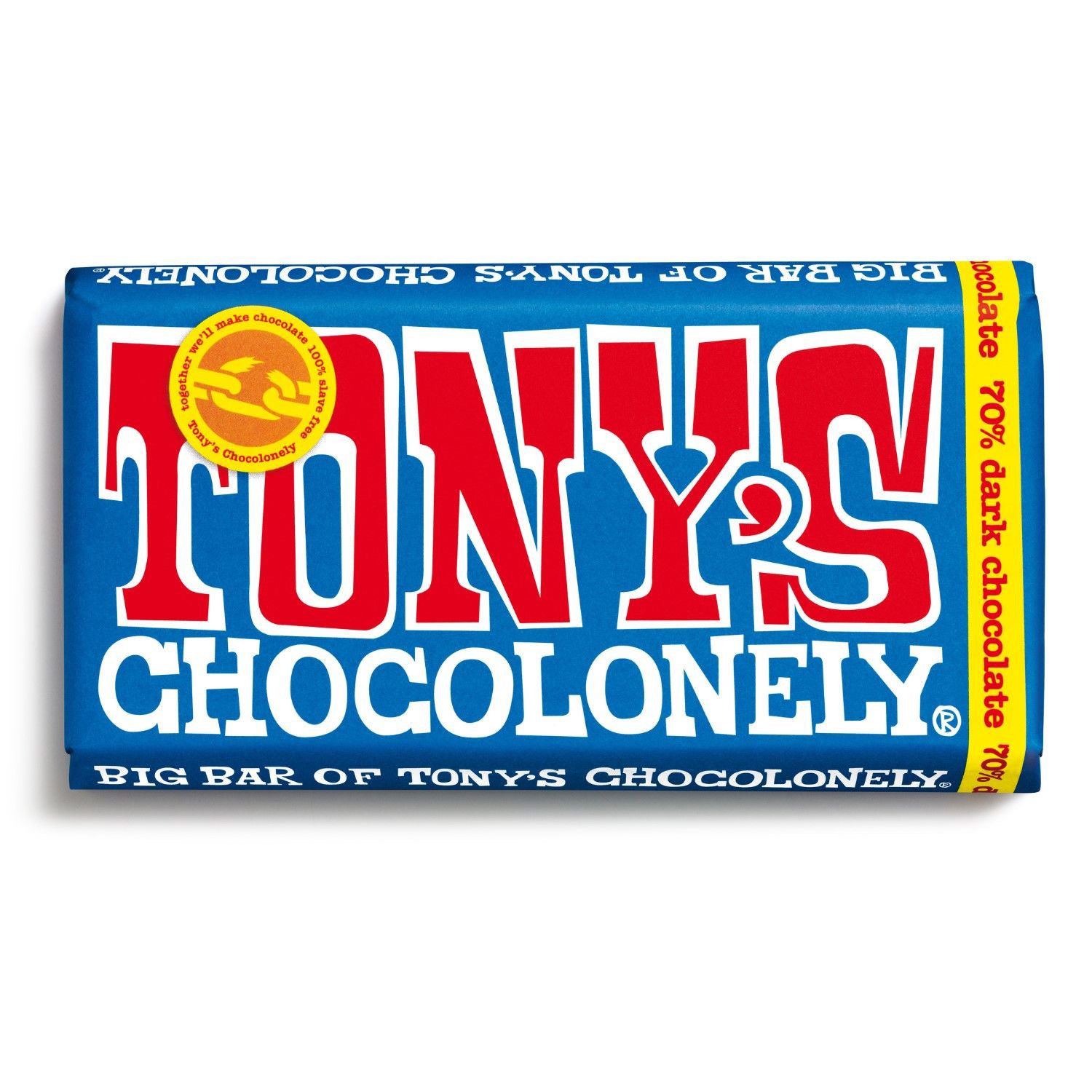 Barre de chocolat noir 70 % Chocolonely de Tony's 240 g