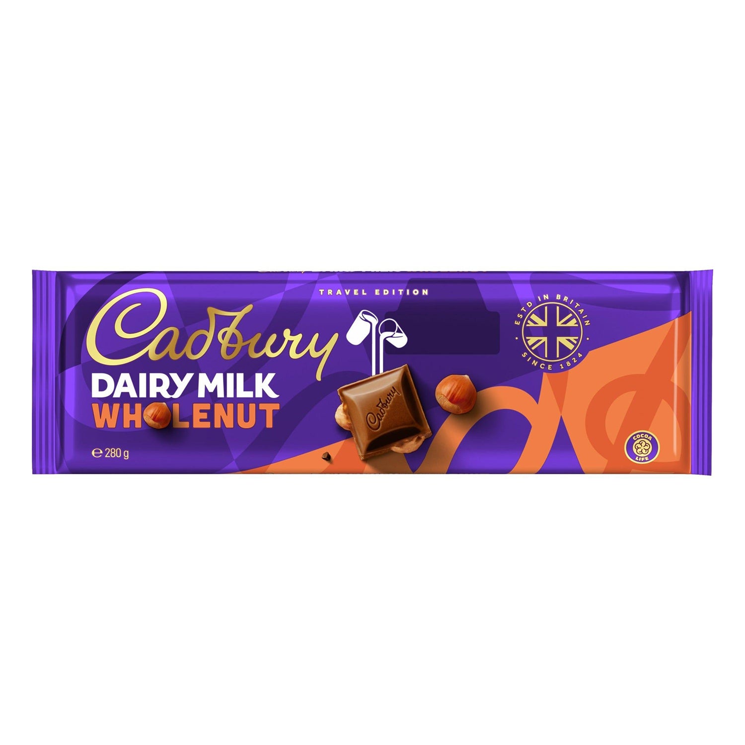 Cadbury Dairy Milk Whole Nut Bar 280g