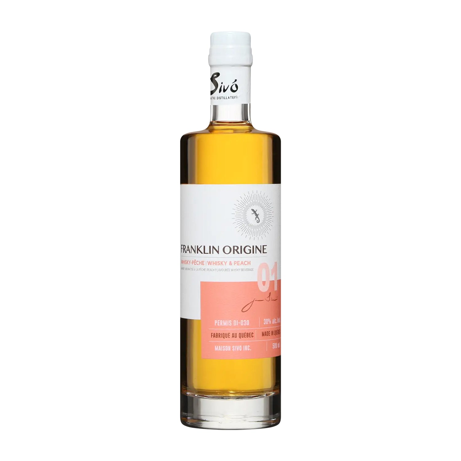 Franklin Origine Whisky-Pêche Liqueur 500ml