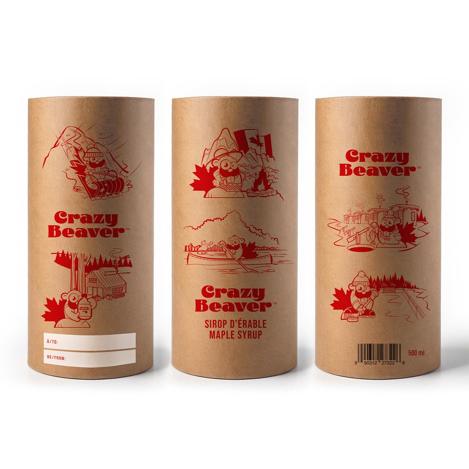 Crazy Beaver Maple Syrup 500ml With Gift Box Tube