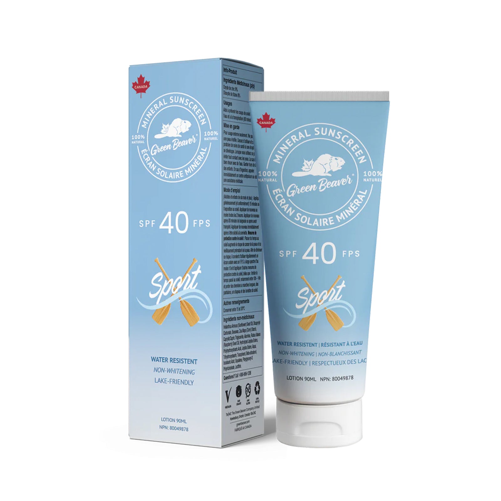 Green Beaver Natural Mineral Sunscreen SPF 40 Sport 90ml