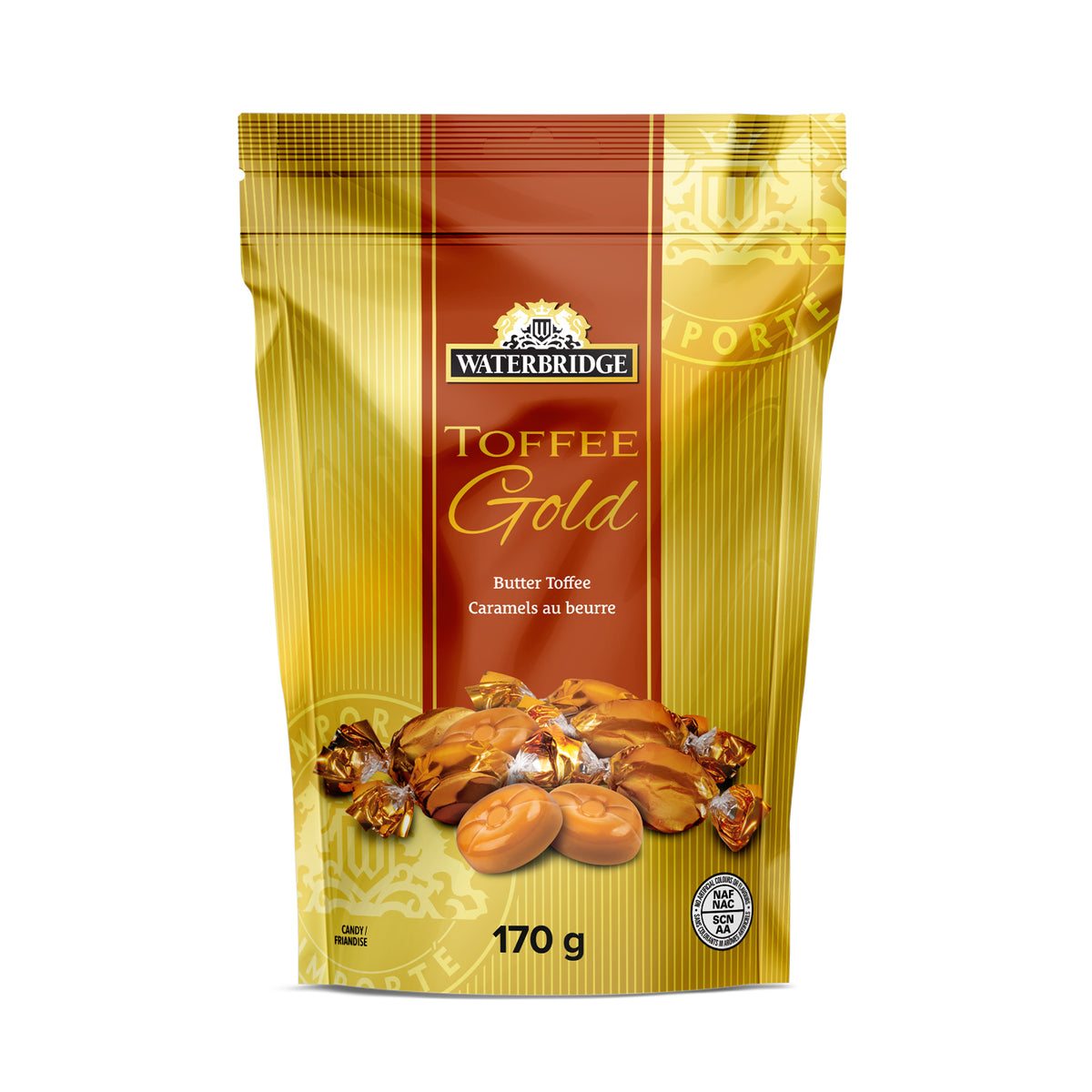 Waterbridge Toffee Gold Cream Caramels Bag 170g