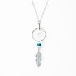 Monague Native Crafts Ltd. 0.75" Dream Catcher pendant with feather charm and turquoise stone