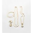 Pilgrim SOL recycled crystal semi-hoop earrings gold-plated