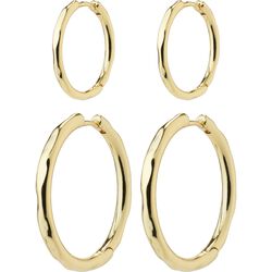 Pilgrim EVE hoop earrings 2-in-1 set gold-plated