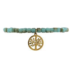 Kc Gifts Bracelet Turquoise Stones with Tree of Life