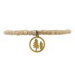 Kc Gifts Bracelet Ivory Stones with Gold Trees Charm