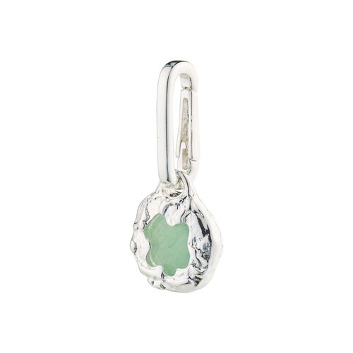 Pilgrim CHARM recycled natural pendant, green/silver-plated