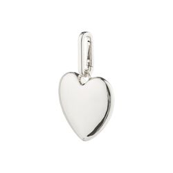 Pilgrim CHARM recycled maxi heart pendant, silver-plated