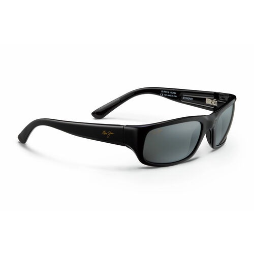Maui Jim Canada Stingray Sunglasses Gloss Black Grey 103-02