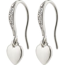 Pilgrim DIXIE recycled heart earrings silver-plated