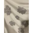 Two-B Embroiedered "Maple Leaf" design pashmina scarf in Off White