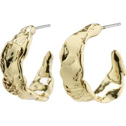 Pilgrim ELARA recycled organic shaped hoop earrings gold-plated