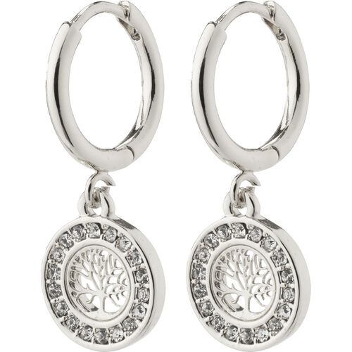 Pilgrim VERONICA recycled coin huggie hoops silver-plated