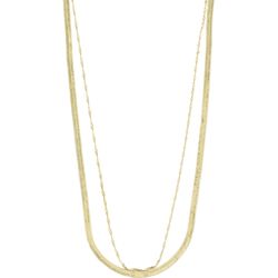 Pilgrim EA recycled necklace 2-in-1 gold-plated