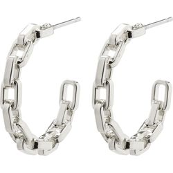 Pilgrim EIRA cable chain hoop earrings silver-plated