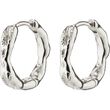 Pilgrim EDDY recycled organic shaped small hoops silver-plated
