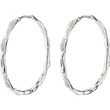 Pilgrim EDDY recycled organic shaped maxi hoops silver-plated