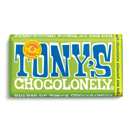 Tony's Chocolonely Tony's Dark Almond Sea Salt 240 grams, 1 bar
