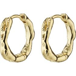 Pilgrim EDDY recycled organic shaped small hoops gold-plated
