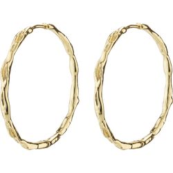 Pilgrim EDDY recycled organic shaped maxi hoops gold-plated