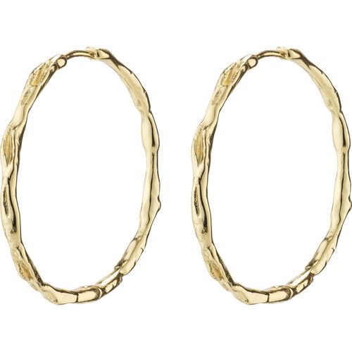 Pilgrim EDDY recycled organic shaped maxi hoops gold-plated