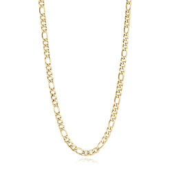 Italgem Gold Ip Stainless Steel Figaro Link Necklace