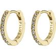 Pilgrim EBNA small crystal hoops gold-plated